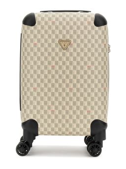 Guess - Cream ABS Plastic Printed Luggage and Travel Bag