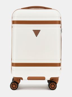Guess - White ABS Plastic Printed Luggage and Travel Bag