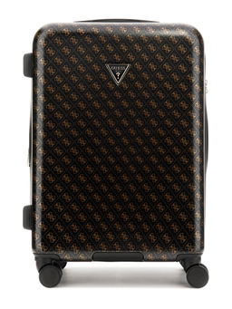 Guess - Brown ABS Plastic Printed Luggage and Travel Bag