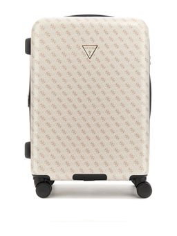 Guess - White ABS Plastic Printed Luggage and Travel Bag