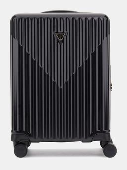 Guess - Black ABS Plastic Stripes Luggage and Travel Bag