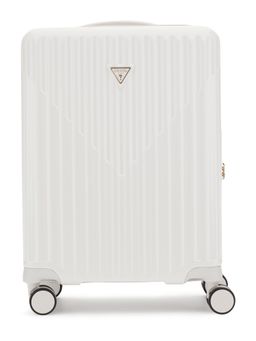 Guess - White ABS Plastic Stripes Luggage and Travel Bag