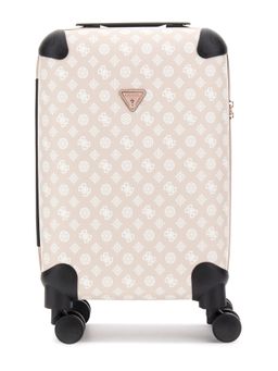 Guess - Beige ABS Plastic Printed Luggage and Travel Bag
