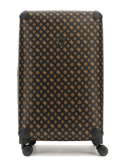 Guess - Brown ABS Plastic Printed Luggage and Travel Bag