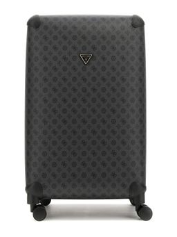 Guess - Black ABS Plastic Textured Luggage and Travel Bag