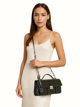 Hidesign - Sterling 02 Genuine Leather Womens Green Sling Bag