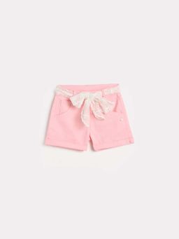 ELLE - Pink Solid/Plain Shorts