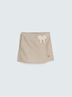 ELLE - Beige Stripes Skort