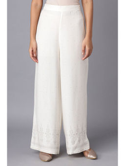 W - Ecru Floral Parallel Pant