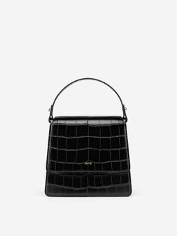 JW PEI - The Fae Top Handle Bag Black Croc