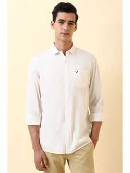 Allen Solly - Men Beige Print Full Sleeves Casual Shirt