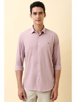 Allen Solly - Men Pink Solid Full Sleeves Casual Shirt