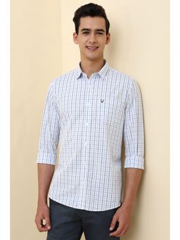 Allen Solly - Men White Check Full Sleeves Casual Shirt