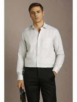 Louis Philippe - Men White Full Sleeves Formal Shirt