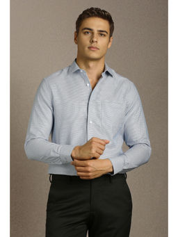 Louis Philippe - Men Light Blue Full Sleeves Formal Shirt