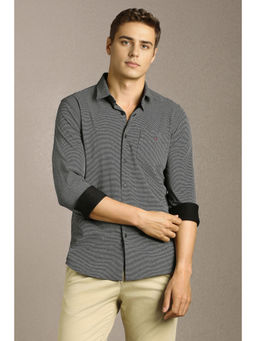 Louis Philippe - Men Black Full Sleeves Casual Shirt