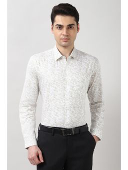 Peter England - Men White Nuvo Fit Full Sleeves Formal Shirt