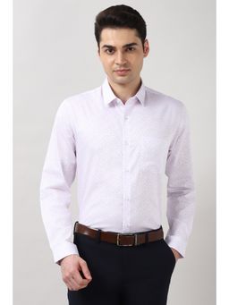 Peter England - Men Lavender Slim Fit Full Sleeves Formal Shirt