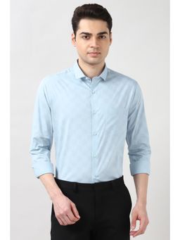 Peter England - Men Light Blue Slim Fit Full Sleeves Formal Shirt