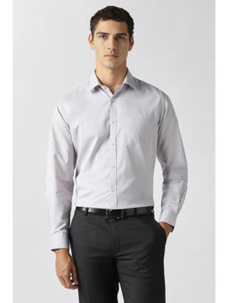 Van Heusen - Men Grey Solid Full Sleeves Formal Shirt