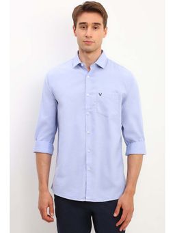 Allen Solly - Men Lilac Slim Fit Solid Full Sleeves Casual Shirt