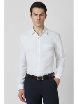 Peter England - Men White Slim Fit Formal Shirt