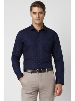 Peter England - Men Navy Slim Fit Formal Shirt