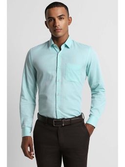 Peter England - Men Blue Slim Fit Formal Full Sleeves Formal Shirt