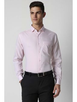 Peter England - Men Pink Regular Fit Formal Full Sleeves Formal Shirt