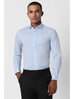 Peter England - Men Blue Super Slim Fit Formal Full Sleeves Formal Shirt