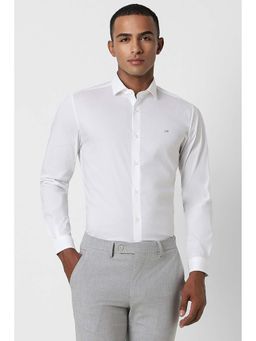 Peter England - Men White Super Slim Fit Formal Full Sleeves Formal Shirt