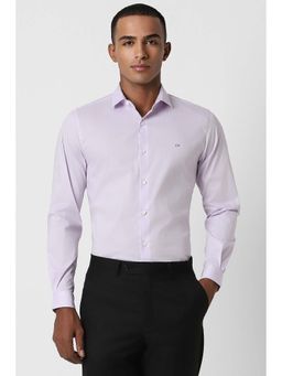 Peter England - Men Lilac Super Slim Fit Formal Full Sleeves Formal Shirt