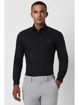 Peter England - Men Black Super Slim Fit Formal Full Sleeves Formal Shirt