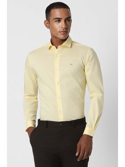 Peter England - Men Yellow Super Slim Fit Formal Full Sleeves Formal Shirt
