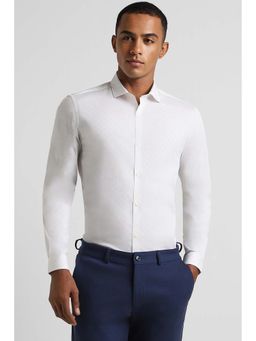 Peter England - Men White Super Slim Fit Formal Full Sleeves Formal Shirt