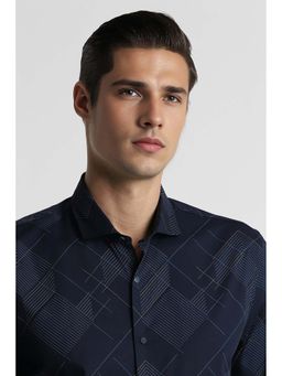 Peter England - Super Slim Patterned Stretch Shirt