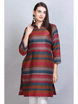 Kidar - Women Ethnic Wear Cotton Silk Kurti Multi-Color