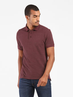 Levi's - Men Maroon White Polo T-shirt