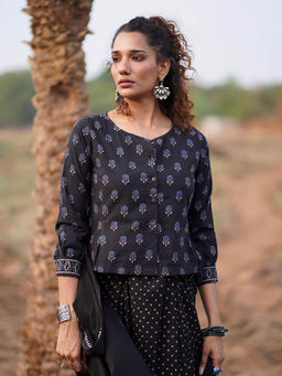 Chidiyaa - Wwb Dreamweaver Block Printed Cotton Blouse