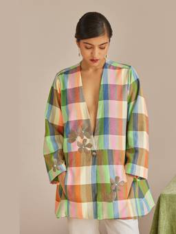 Raas By Ekta - Multi-Color Neon Nectar Jacket