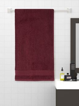 CORE Designed by SPACES - Day2Day Cotton Ultra Absorbency Light Weight Bath Towel Ladies-Maroon