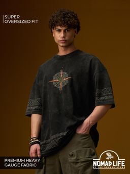 The Souled Store - Nomad: Compass Men Super Oversized T-Shirts