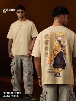 The Souled Store - Official Demon Slayer: Thunderclap and Flash Men Oversized T-Shirts