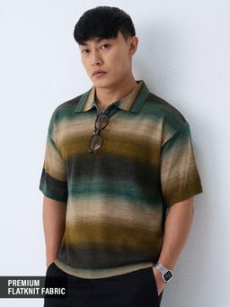 The Souled Store - Jacquard Polo: Fade Out Men Polo T-Shirt