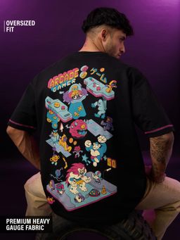 The Souled Store - Oversized T-Shirt: Arcade Gamer Men Oversized T-Shirts