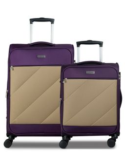 CARRIALL - Slash Purple Medium and Small Luggage Bag (Set of 2)