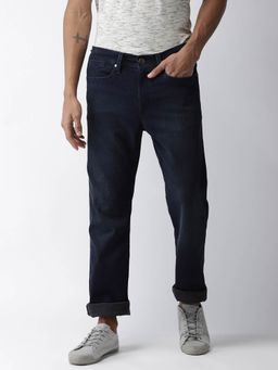 Levi's - Men Navy Blue 513 Slim Straight Jeans