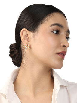 Isharya - Nuit Shooting Star Studs In 18Kt Gold Plated