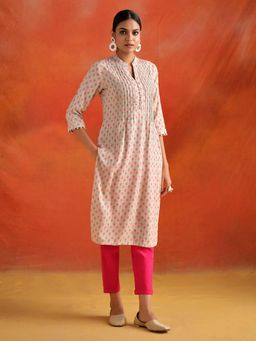 Jaipur Kurti - Ethnic Motif Printed Straight Kurta