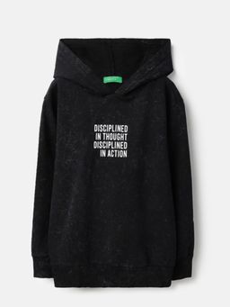 United Colors of Benetton - Typography Acid Wash Terry Hoodie